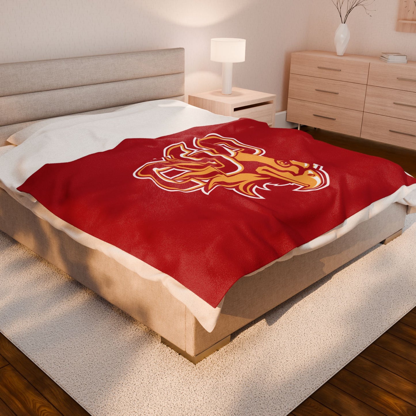 Golden Eagle Velveteen Blanket