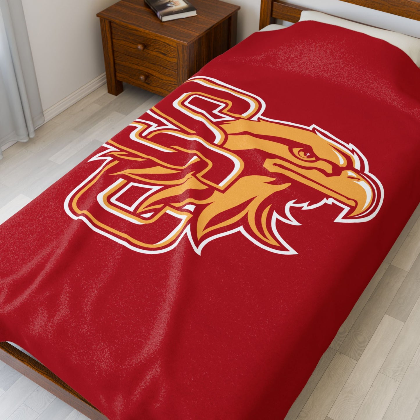 Golden Eagle Velveteen Blanket