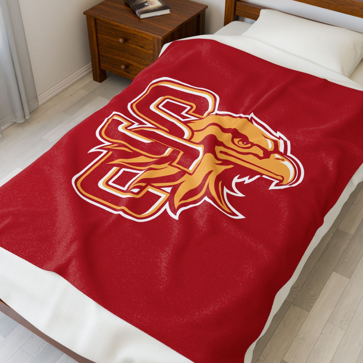 Golden Eagle Velveteen Blanket
