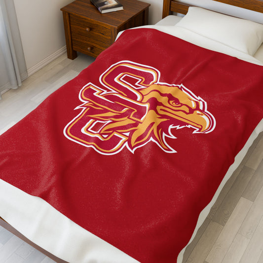 Golden Eagle Velveteen Blanket