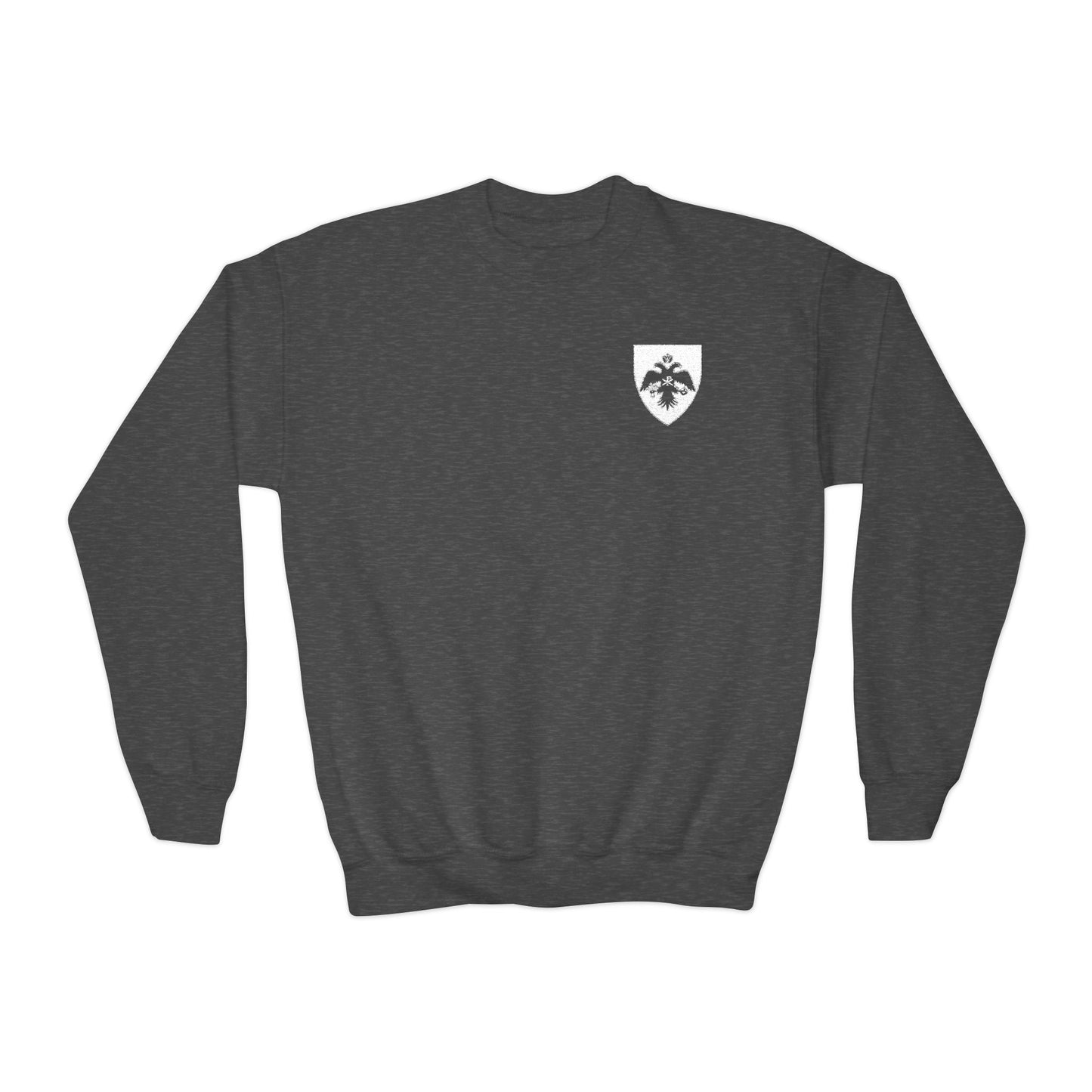 Crest Sweatshirt, Embroidered, Youth