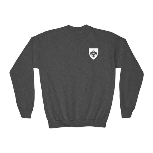 Crest Sweatshirt, Embroidered, Youth