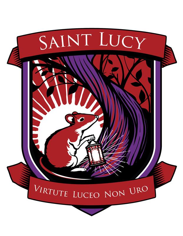 Saint Lucy Vinyl Sticker, 4", Houston only