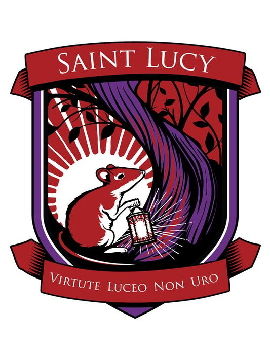 Saint Lucy Vinyl Sticker, 4", Houston only