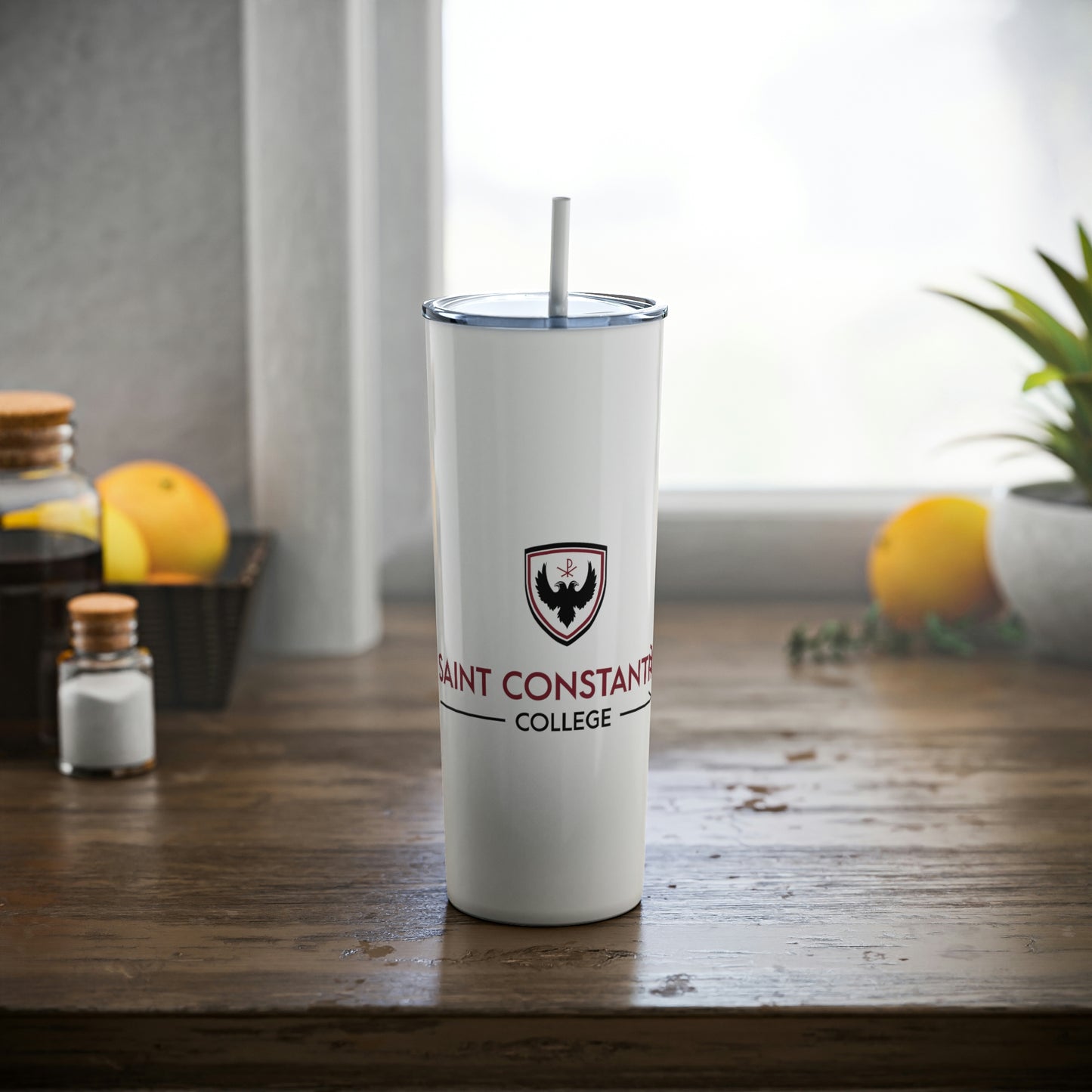 Saint Constantine College Tumbler with Straw, 20oz