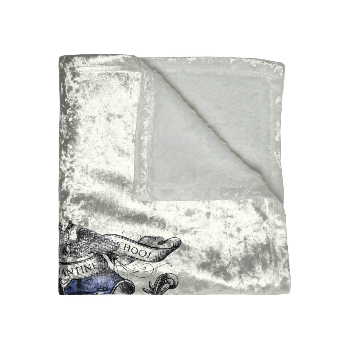 4-House Crest Crushed Velvet Blanket