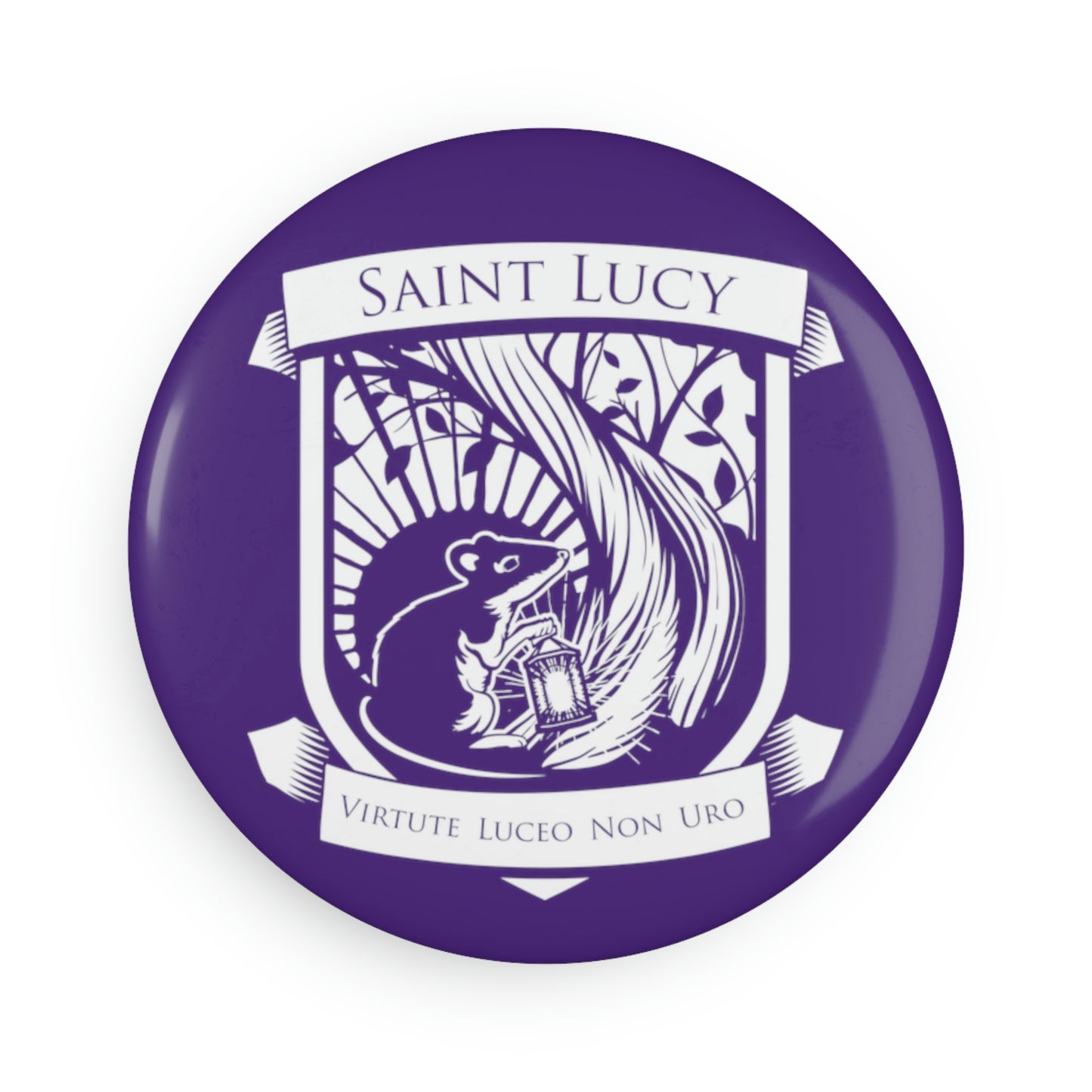 St. Lucy Button Magnet, Round (1 & 10 pcs)